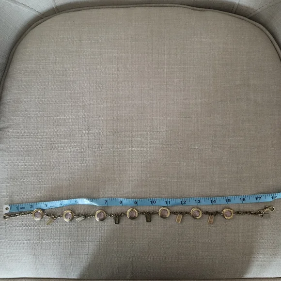 Vintage Rare Coach 1941 Pink Glass Snaphead Cabochon Necklace 🔥 - Picture 14 of 16